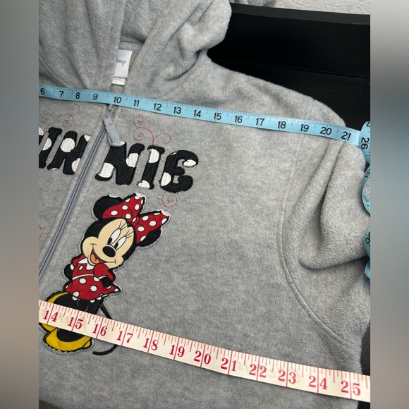 DISNEY Women Minnie Mouse Fleece Hoodie 1X Oversized Full Zip Sweatshirt - Picture 8 of 11